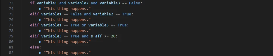 Checking multiple variables at once.