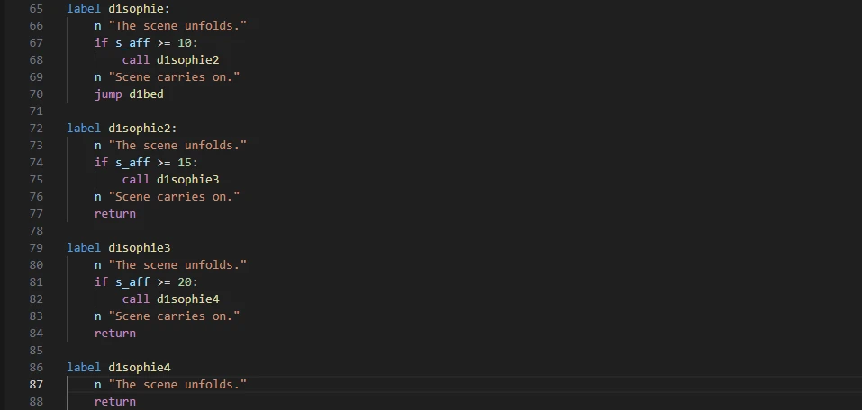 Calling from inside a called label.